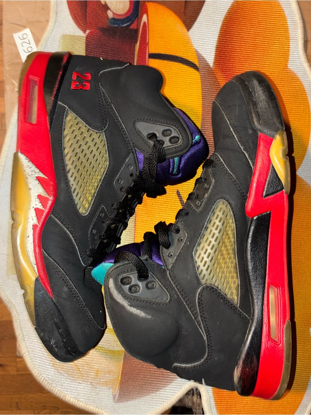 Jordan Air Jordan 5 Retro Top 3 Black 2020 Nubuck CZ1786-001 Size 9.5 M
